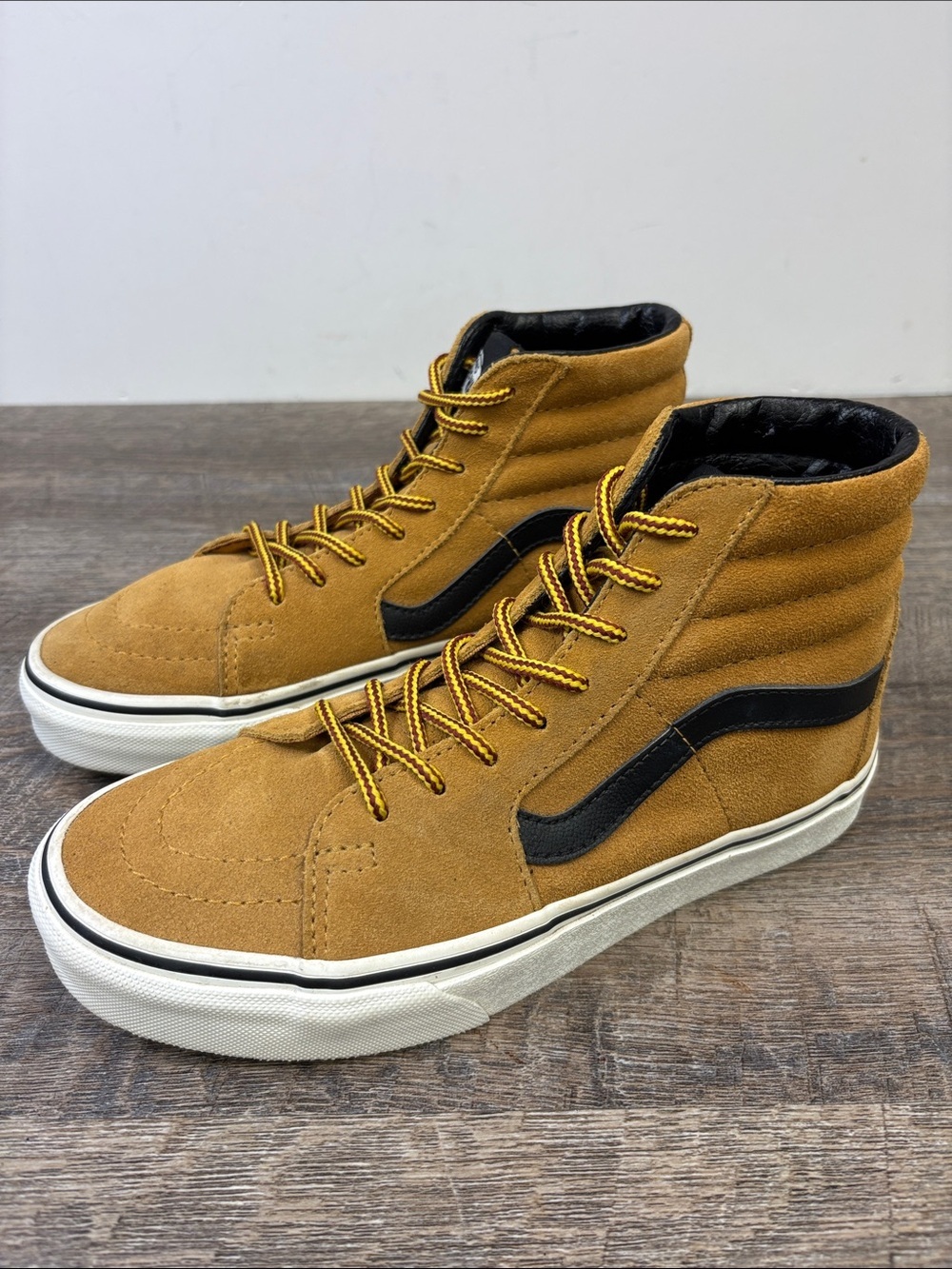 Vans Sk8-Hi Suede High Top Sneakers Golden Brown Men’s 4.5 Women’s 6